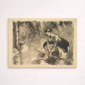 A Young Woman Washing Her Feet at the Edge of a Stream
