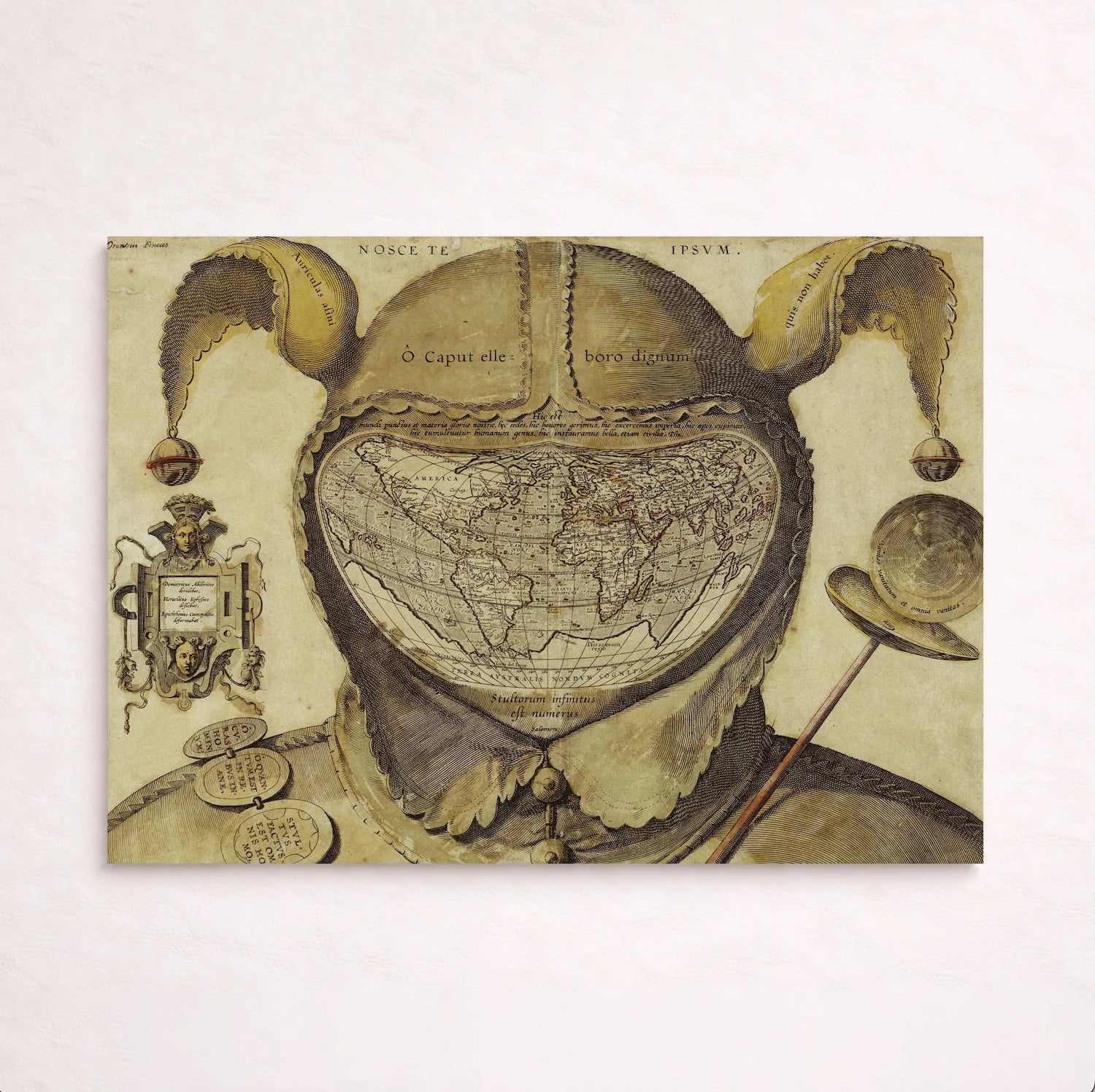 Fool's Cap Map of the World