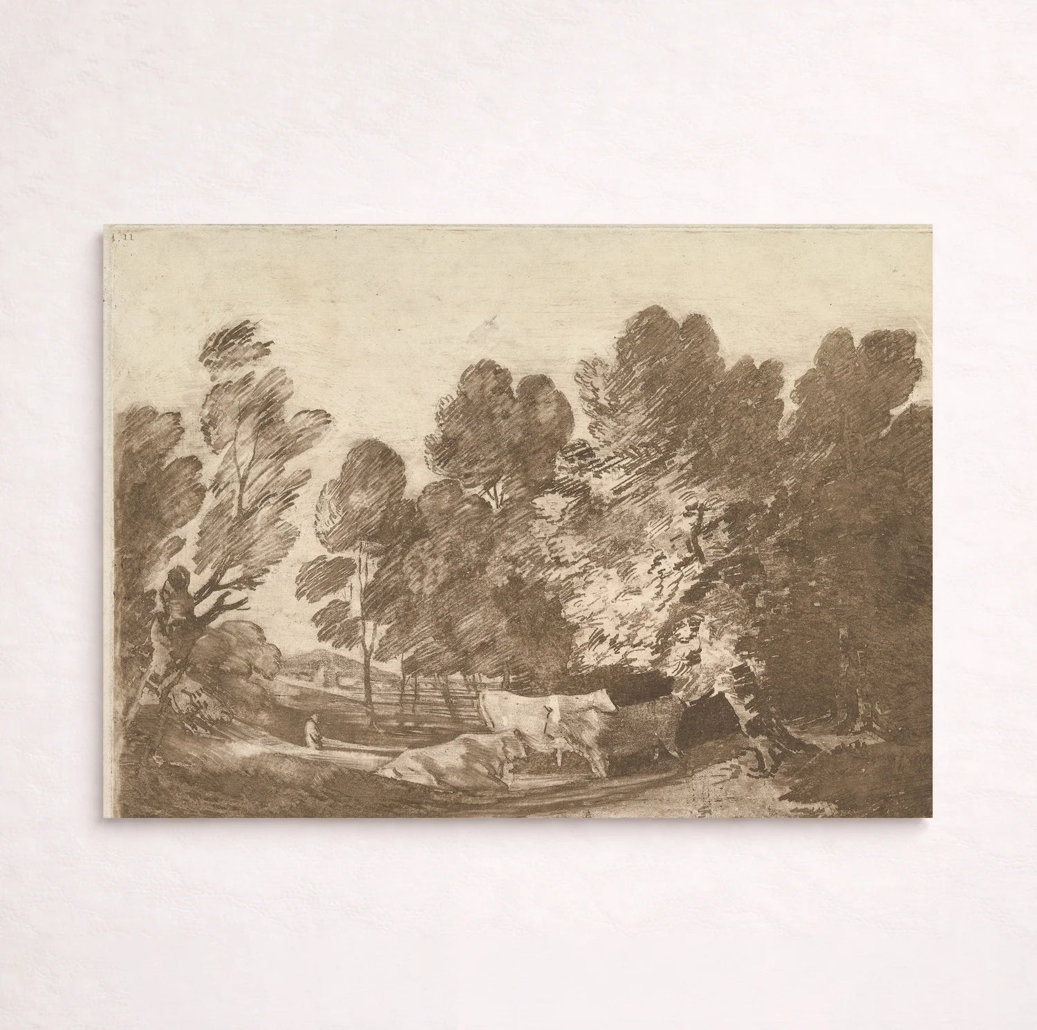 Wooded Landscape with Herdsmen and Cows